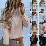 Long Sleeve Back Metal Buttons Shirt