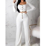 Cardigan Slim Two Piece Set Women Knitted suit